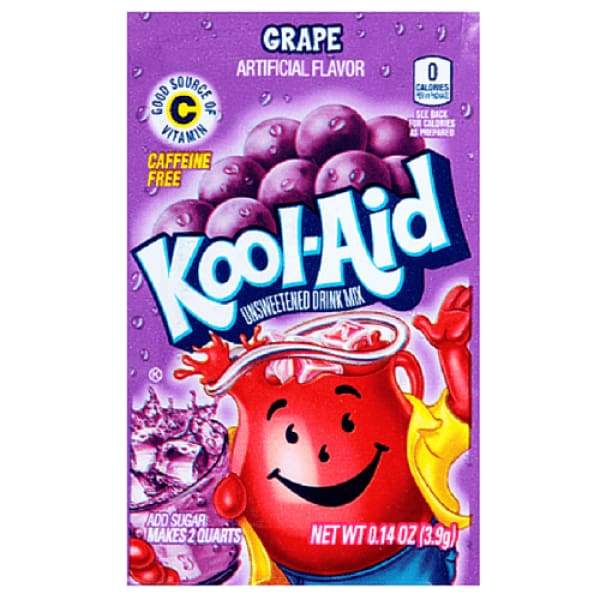 Kool-Aid Grape Drink Mix Packet Kraft Fiids Group Inc. 10g - 1920s 2000s Drink Mix Era_1920s Era_2000s