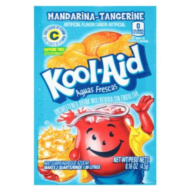 Kool-Aid Mandarina-Tangerine Drink Mix Packet Kraft Foods Group Inc. 10g - 1920s 2000s Drink Mix Era_1920s Era_2000s