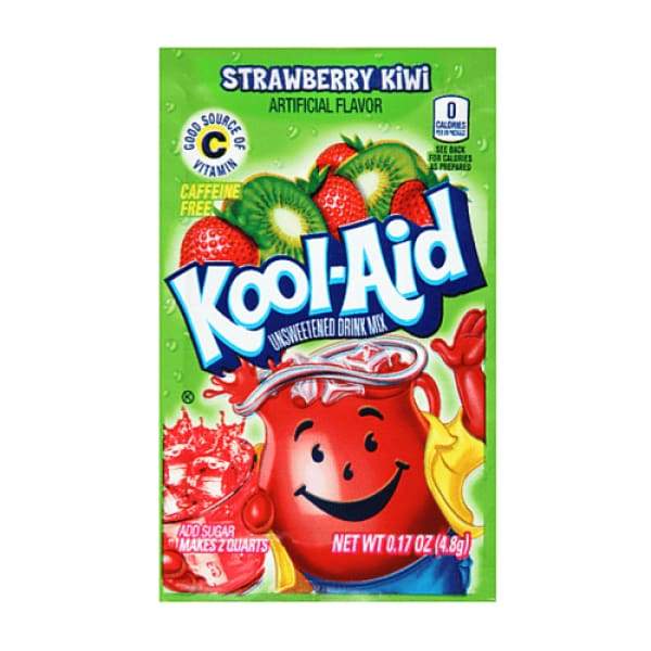 Kool-Aid Strawberry Kiwi Drink Mix Packet Kraft Fiids Group Inc. 10g - 1920s 2000s Drink Mix Era_1920s Era_2000s