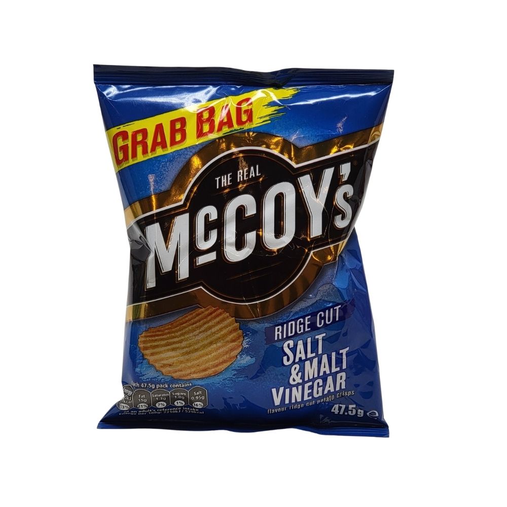 The Real McCoy's Ridge Cut Salt & Malt Vinegar - 47.5g | Candy Funhouse