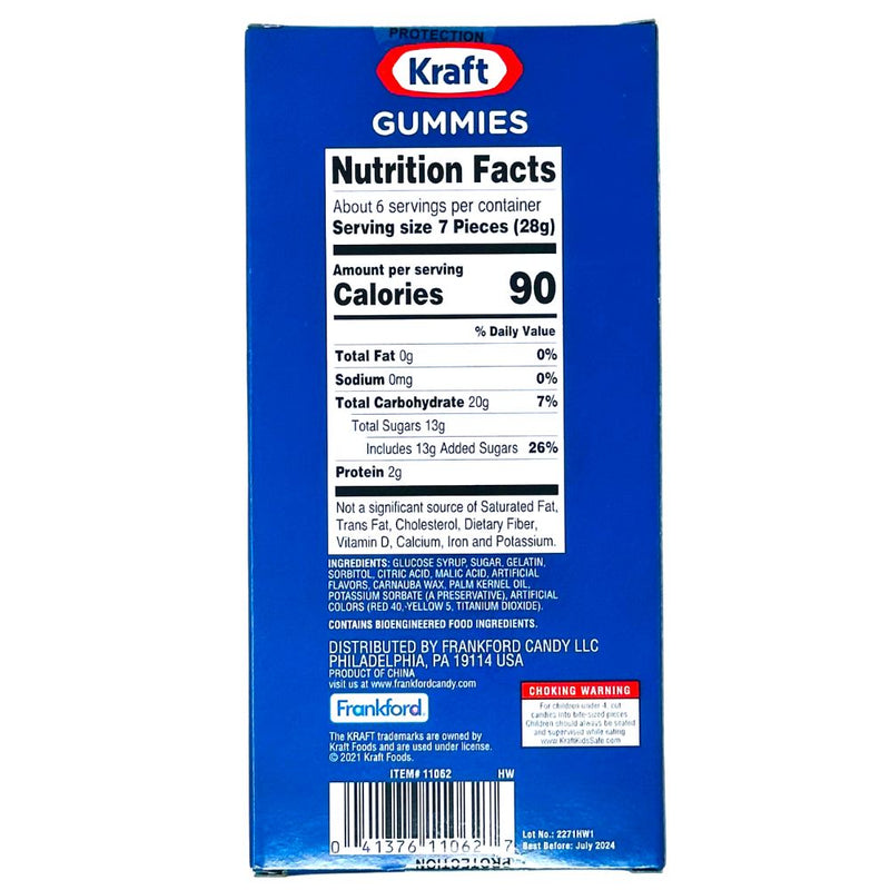 Kraft Gummy Mac and Cheese Front - Kraft - Kraft Candy - Kraft Gummies - Gummy - Gummy Candy - Gummies - Kraft Gummy Mac and Cheese - Mac and Cheese Candy