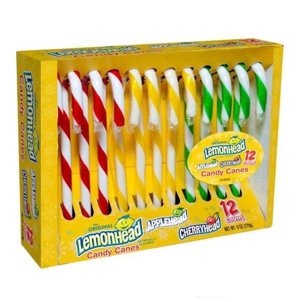 Lemonhead Candy Canes Impact Confections 200g - Christmas Candy Colour_Black Retro Sour Type_Retro