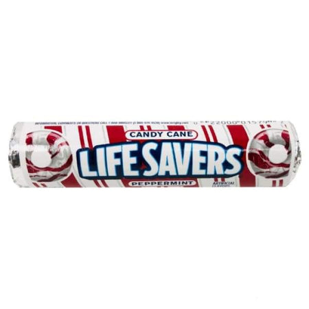 Life Savers Candy Cane Peppermint Candy Rolls Wrigley JR. Co. 0.024kg - 1930s Christmas Candy Colour_Red Era_1930s Hard Candy