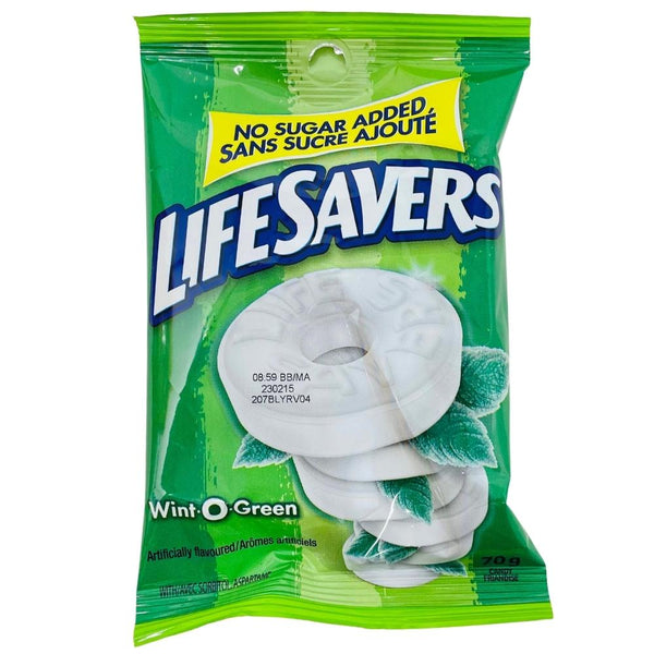 Lifesavers Wint-O-Green No Sugar Added Hard Candies - 70g