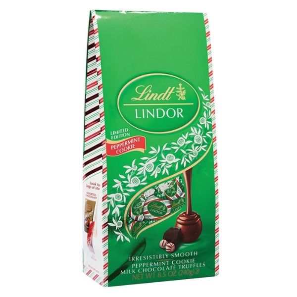 Lindor Holiday Peppermint Cookie Bag - 8.5oz