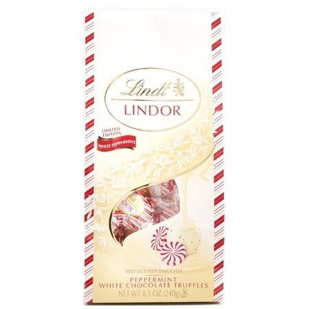 Lindor Holiday White Chocolate Peppermint Bag - 8.5oz Candy Funhouse Canada
