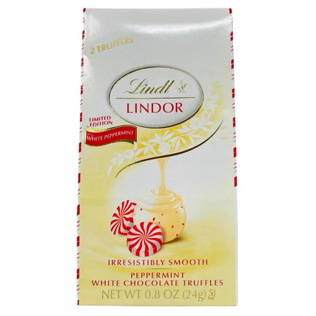 Lindor Peppermint White Chocolate Truffles Mini Bag - .8oz