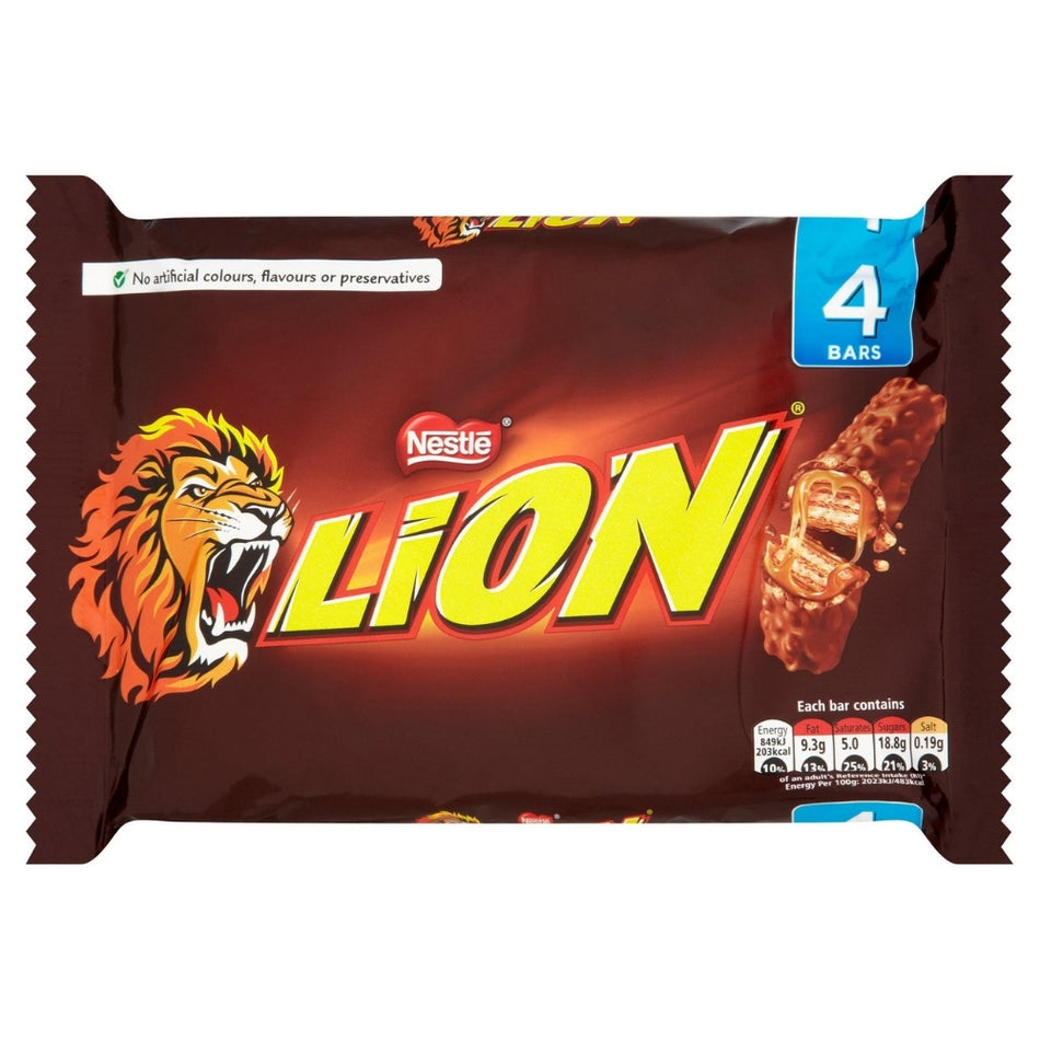 Lion Bar 4 Snack Size Bars - 120g