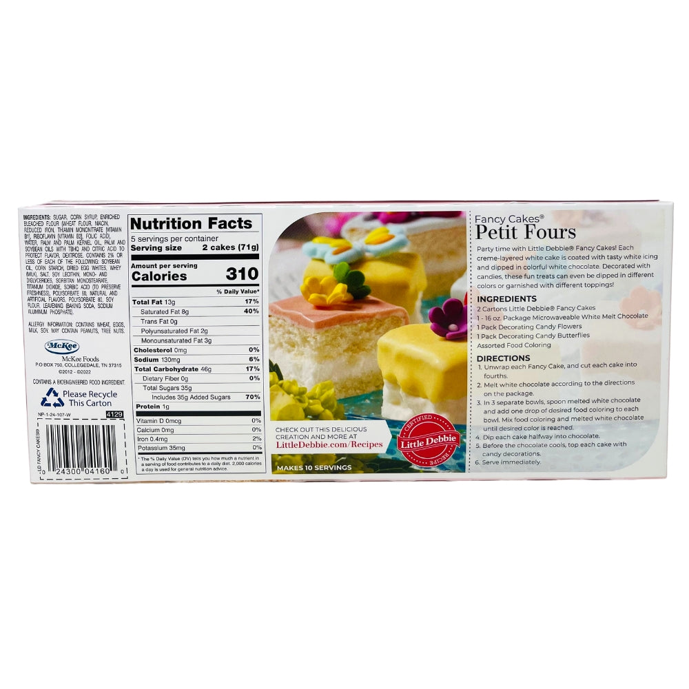 Little Debbie Fancy Cakes - 12.5oz -  Snacks from Little Debbie - Nutritional Facts - Ingredients