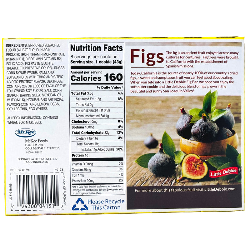 Little Debbie Fig Bars - 12.11oz - Delightful Snacks from Little Debbie - Nutritional Facts - Ingredients