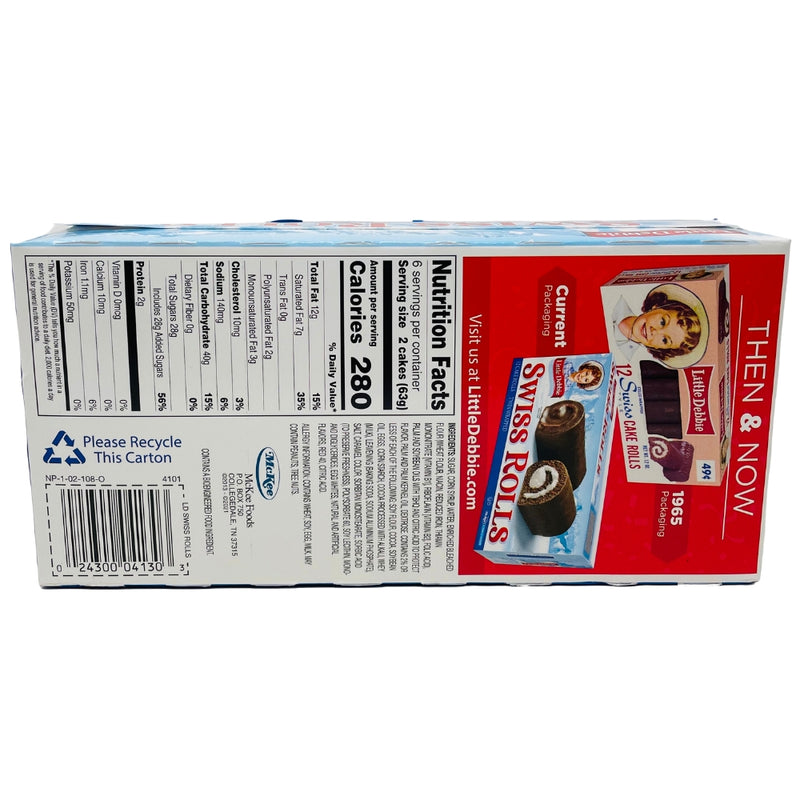 Little Debbie Swiss Rolls ingredients nutrition facts