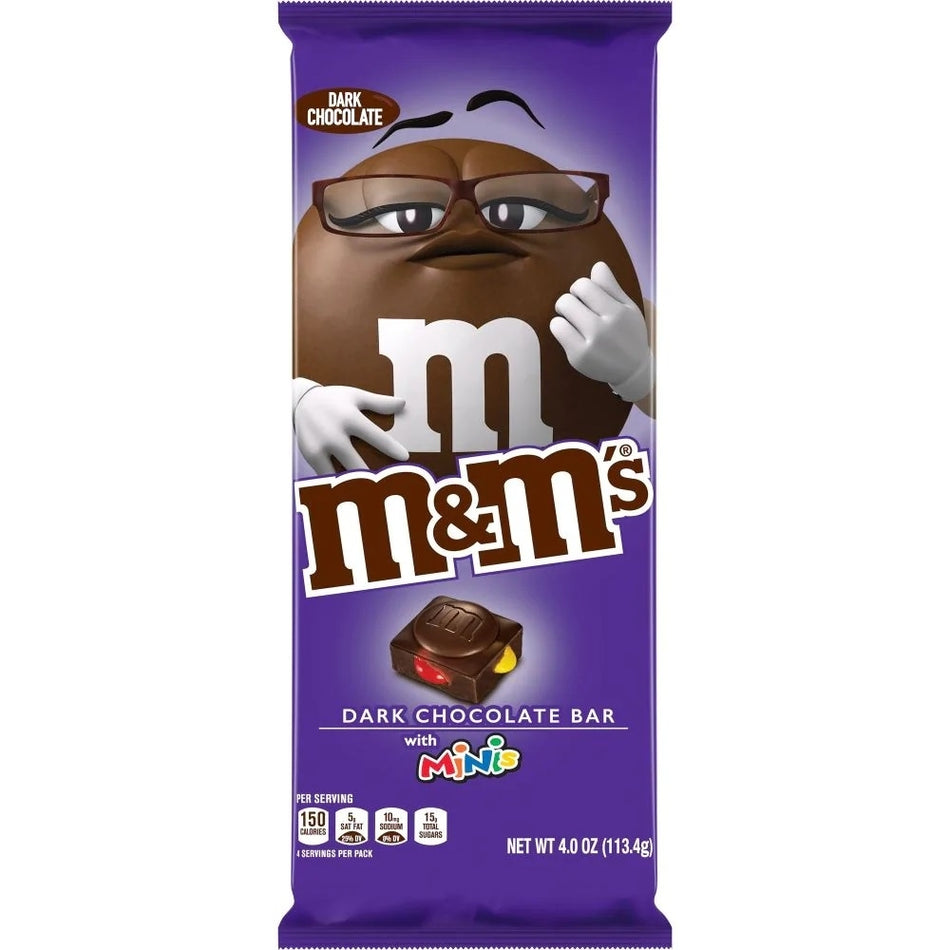 M&M's Dark Chocolate Bar with Minis - 4 oz