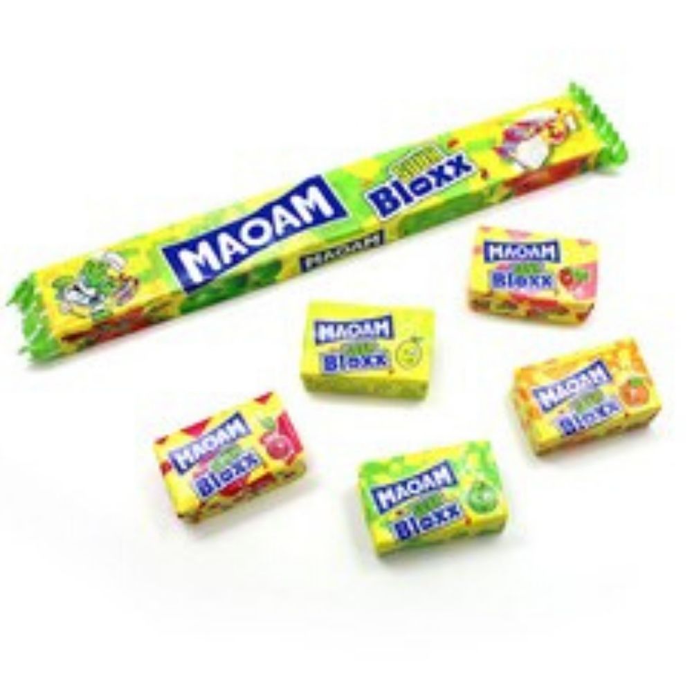 Maoam Sour Bloxx Fruit Chews-110 g | Retro Candy 