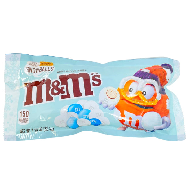 M&M'S White Chocolate Pretzel Holiday Snowballs Candy - Shop Candy