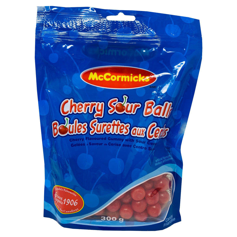 McCormick's Cherry Sour Balls Peg Bag - 300g