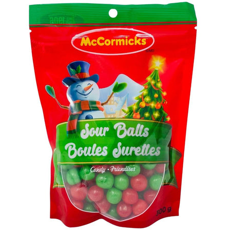 McCormick Christmas Sour Balls - 300g - Christmas sour candy - Holiday treats - Festive candies - Tangy sweets - Seasonal snacks - Sour ball assortment - Christmas stocking fillers - Holiday party favours - Candy gifts - Festive flavours