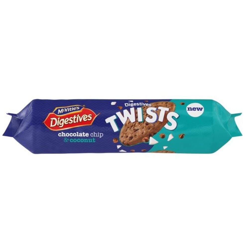 McVitie's Digestives Twists Chocolate Chip and Coconut - 276g