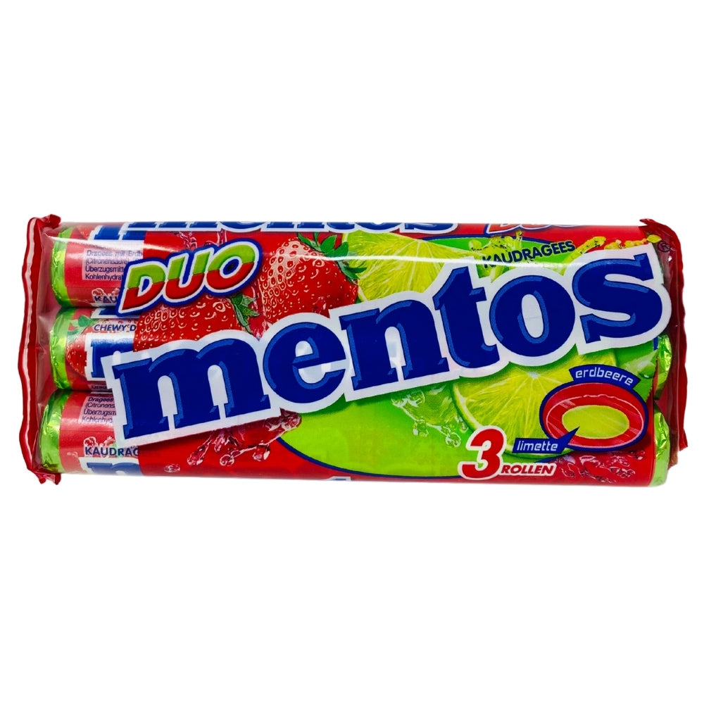 Mentos Duo Lime Strawberry 3 Pack - 112.5g