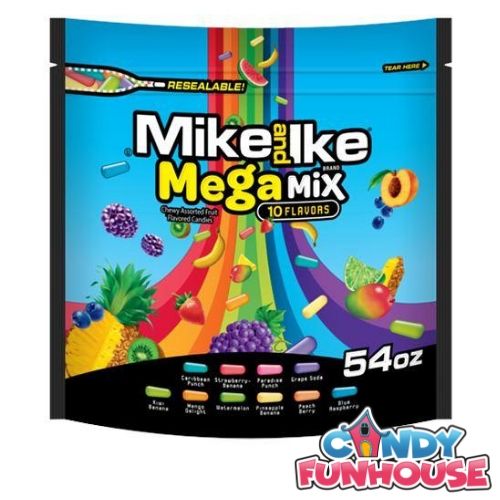 Mike and Ike Mega Mix 10 Flavors-54 oz. Bulk Candy