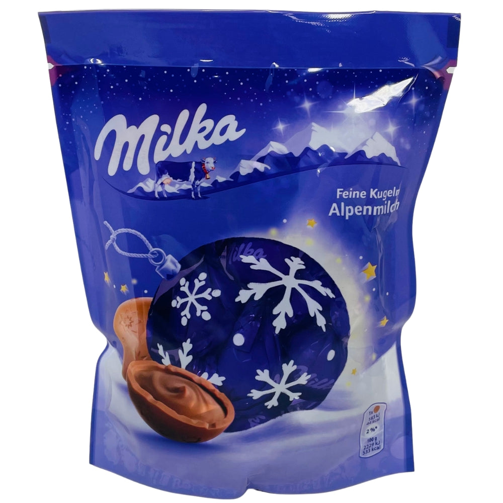 Milka Mini Snowballs Alpine Milk Chocolate - 90g - Christmas Candy