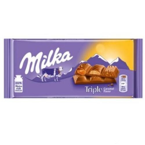Milka Triple Caramel Alpine Milk Chocolate Bars