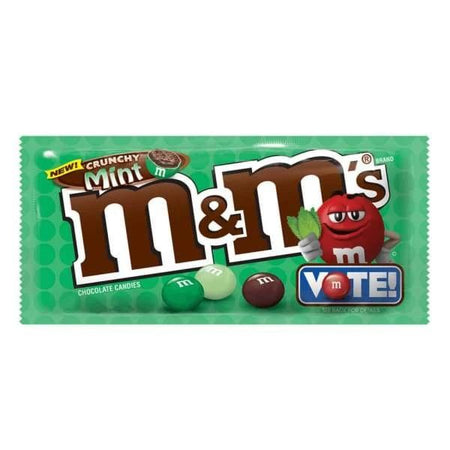 M&Ms Crunchy Mint Sharing Size Mars - 2000s American Chocolate Era_2000s m&ms