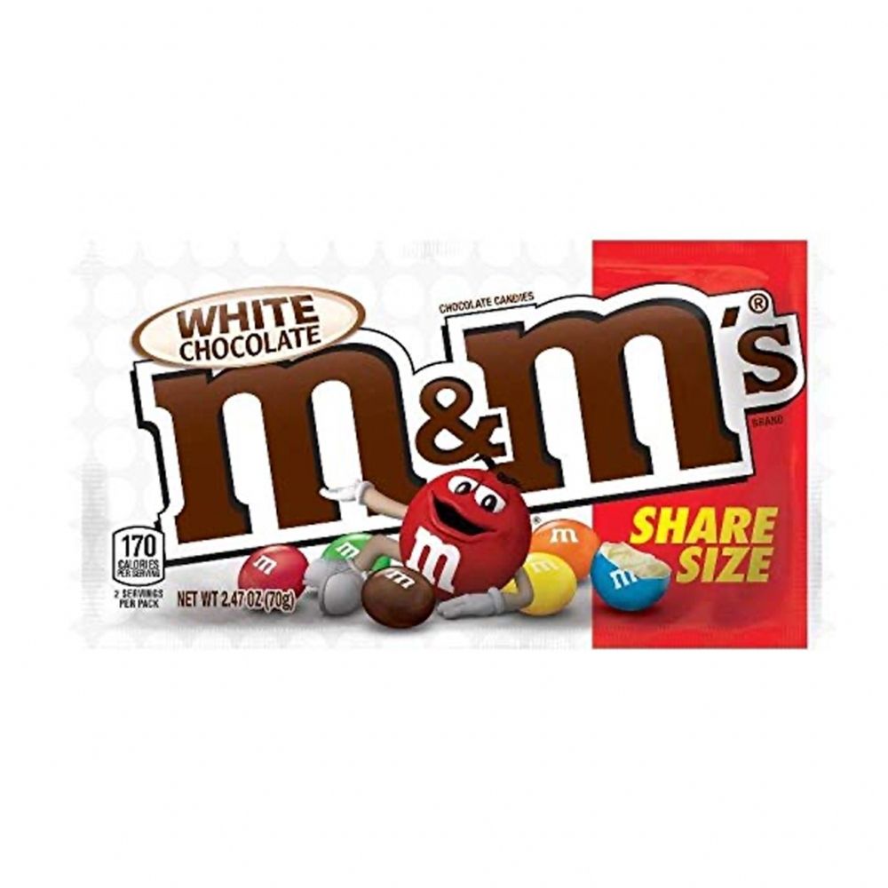 M&M'S White Chocolate Share Size 2.47oz Candy Funhouse Canada