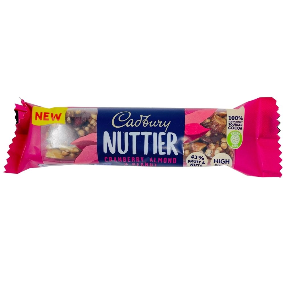 Mondelez Cadbury Nuttier Cranberry Almond & Peanut in Milk Chocolate 40 g Candy Funhouse Online Candy Shop