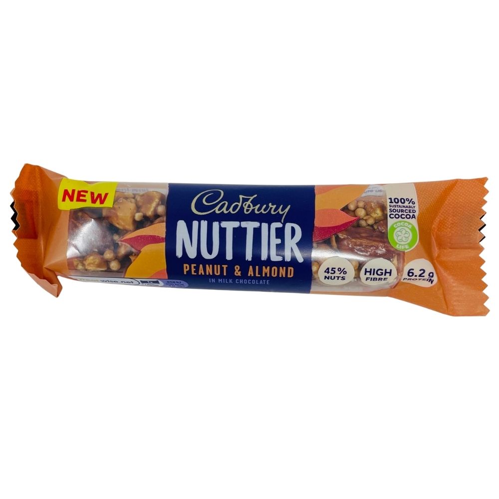 Mondelez Cadbury Nuttier Peanut & Almond in Milk Chocolate 40 g Candy Funhouse Online Candy Shop