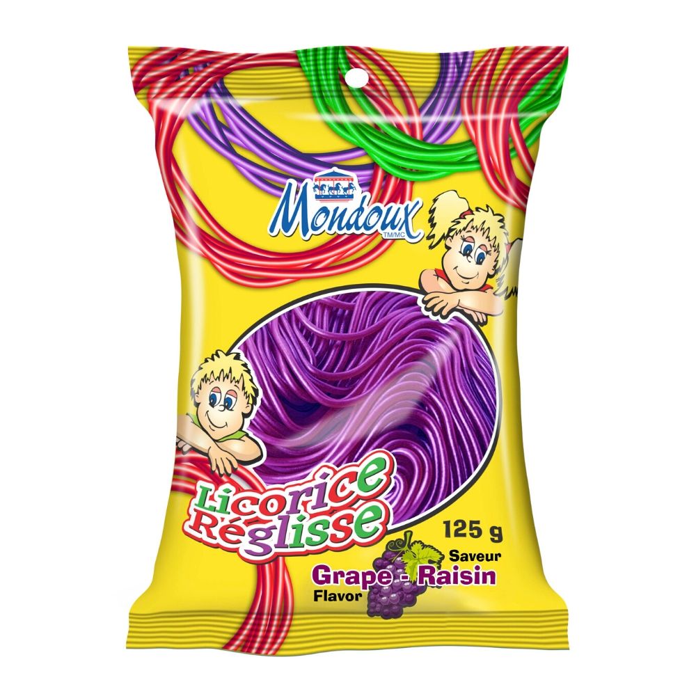 Mondoux Licorice Laces Grape | Licorice Candy – Candy Funhouse CA
