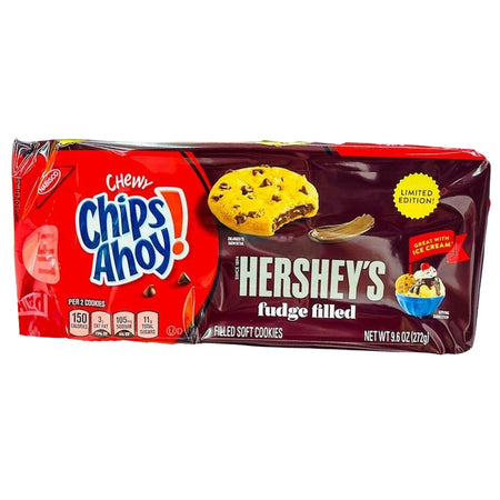 Nabisco Chewy Chips Ahoy! Hershey's Fudge Filled Cookies 272g Candy Funhouse