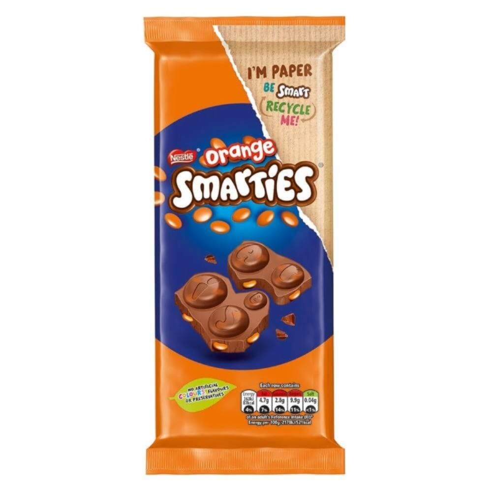 Nestle Orange Smarties Milk Chocolate Bar - 90 g