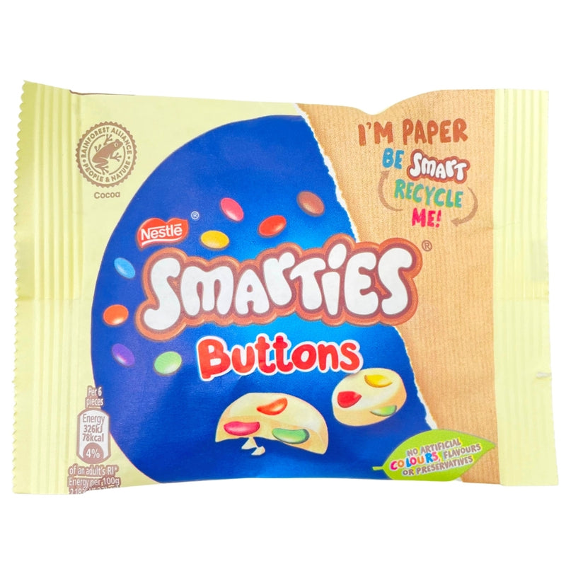 Nestle Smarties White Chocolate Buttons 30g