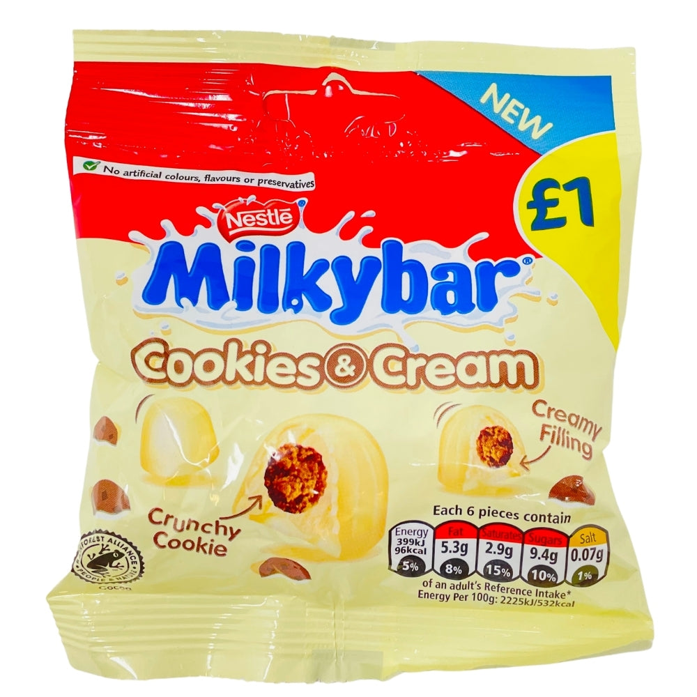 Milkybar Cookies & Cream Bites  73g