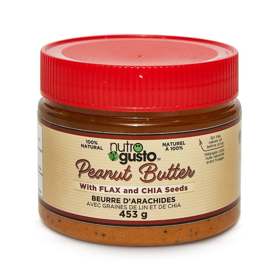 NutroGusto Peanut Butter with Flax and Chia-453 g