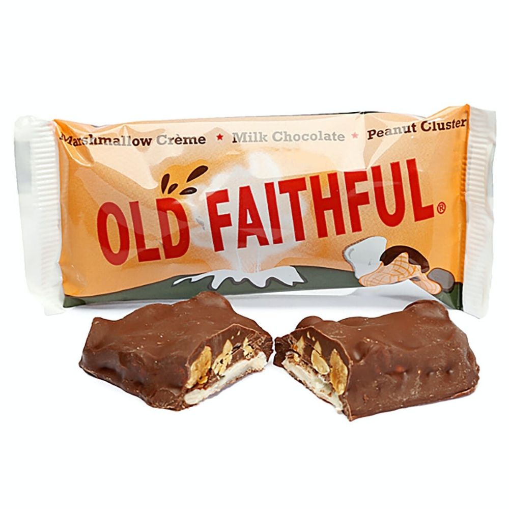 Old Faithful Chocolate Peanut Cluster Candy Bars-43 g