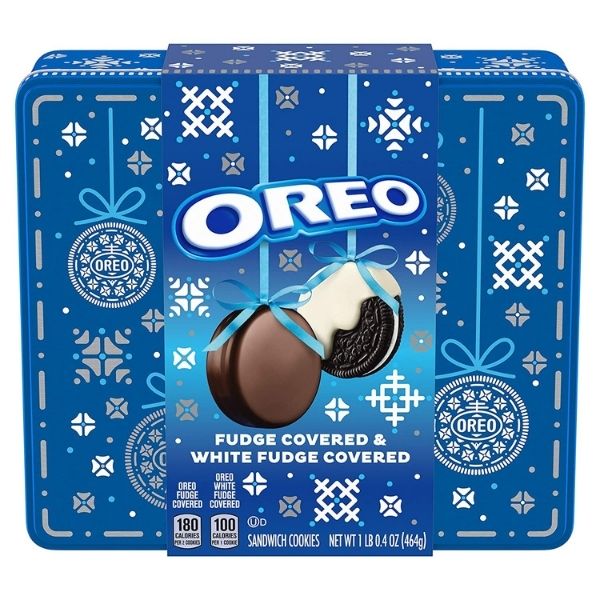 Oreo Christmas Fudge Cover Holiday Tin - 16.4oz Candy Funhouse Canada