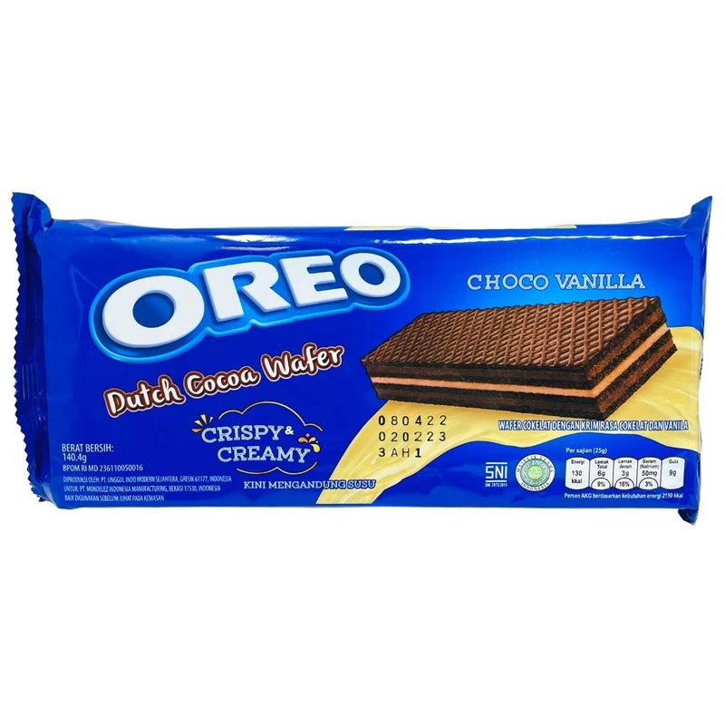 Oreo Dutch Cocoa Wafer Choco Vanilla (Indonesia) - 140.4g