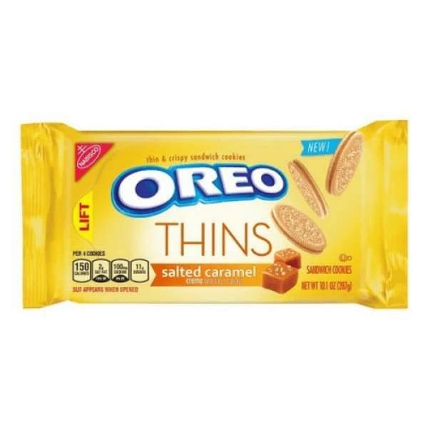 Oreo Thins Salted Caramel Nabisco 0.6kg - 2000s Caramel chocolate Coconut Cookies