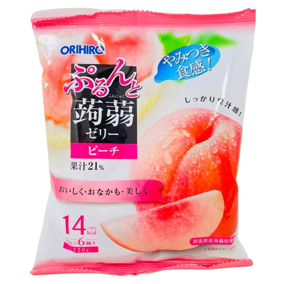 Orihiro Puran Peach Konjac Jelly Snack - 120g (japan)