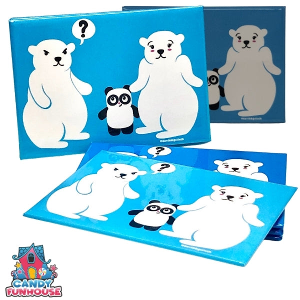 panda polar bear confused Refrigerator Magnets - Funny Animals