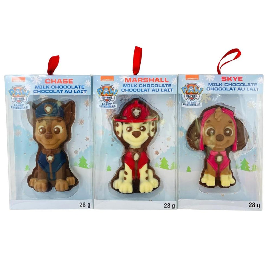 Paw Patrol Milk Chocolate Ornament - 28g - Paw Patrol - Stocking Stuffer - Christmas Tree - Christmas Chocolate - Christmas Candy - Christmas Treats