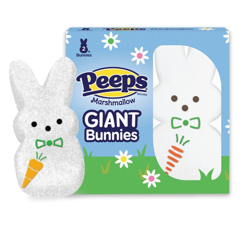Peeps Large 2ct White Marshmallow Bunnies - 3oz