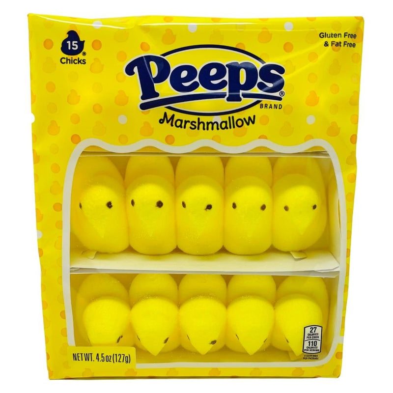 Easter Peeps Yellow Marshmallow Chicks - 15ct