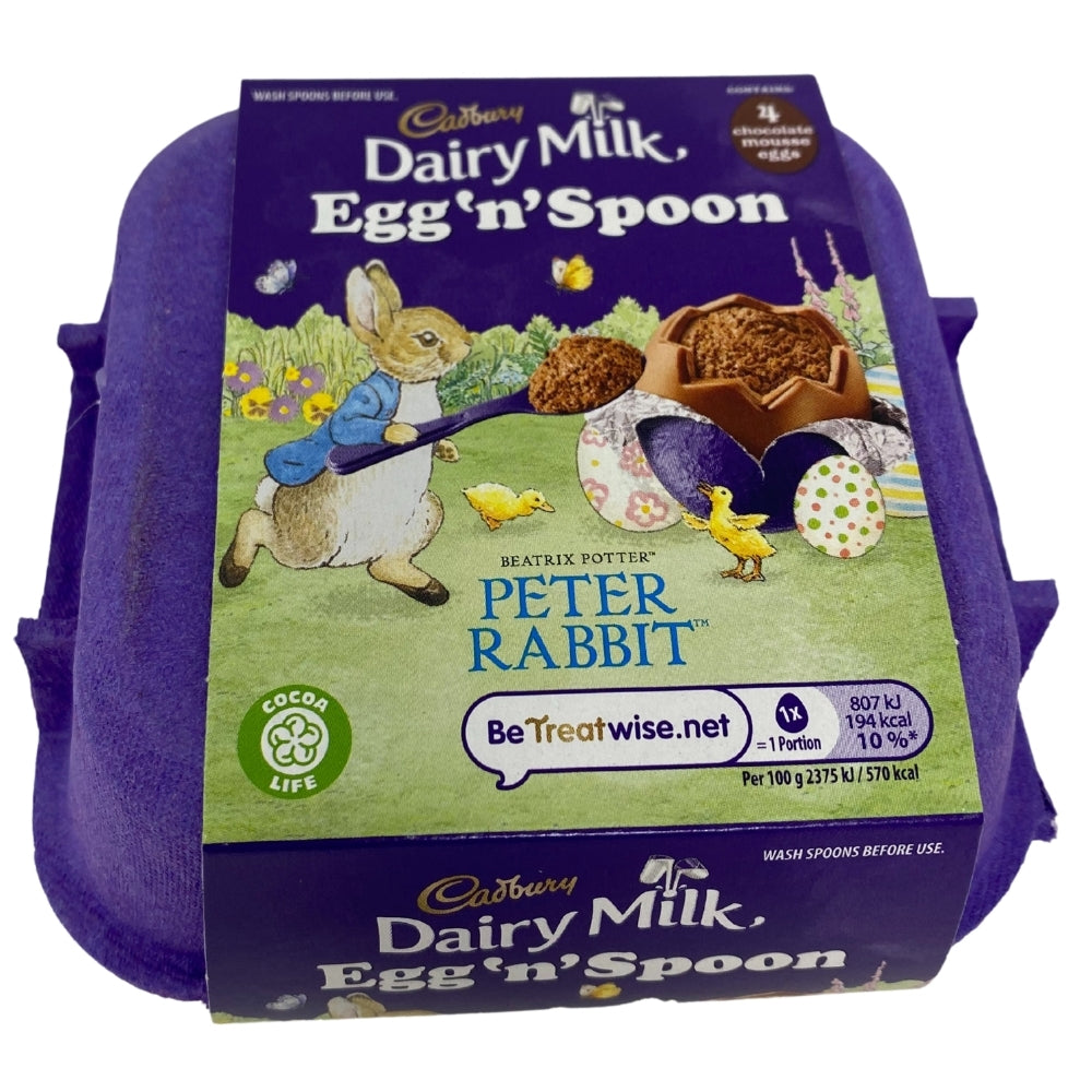 Peter Rabbit Dairy Milk Egg 'N' Spoon Double Chocolate - 136g