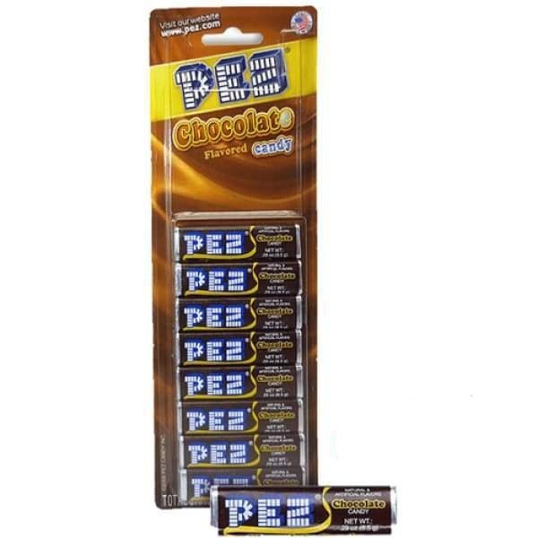 PEZ Chocolate Candy Refill Rolls-8PK Pez 100g - pez vegan