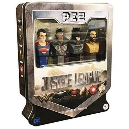 PEZ Collections-Justice League Tin Gift Set Pez - collectible new item Novelty pez Retro