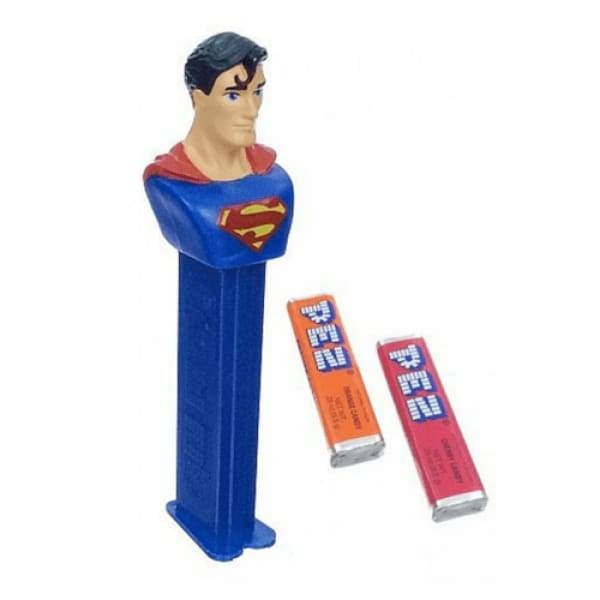 PEZ DC-Superman Pez 0.016kg - collectible hard candy Novelty pez superman