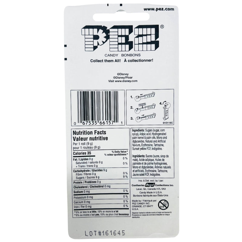 Pez Disney 100 - Buzz - Nutrition Facts - PEZ - PEZ Candy - PEZ Dispenser - PEZ Dispensers - Candy PEZ Dispensers - PEZ Candy Dispenser - PEZ Dispenser Canada - Disney Candy - Toy Story Candy