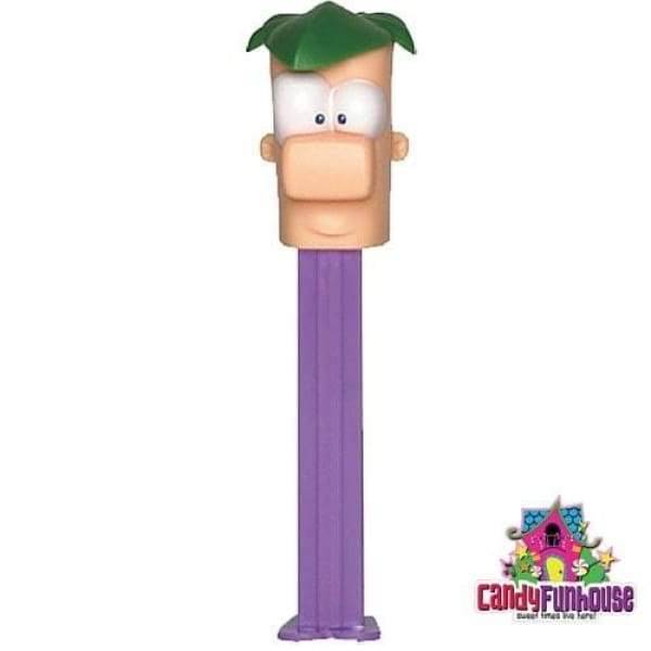 Pez Phineas and Ferb-Ferb Pez 0.02kg - collectible hard candy Novelty pez